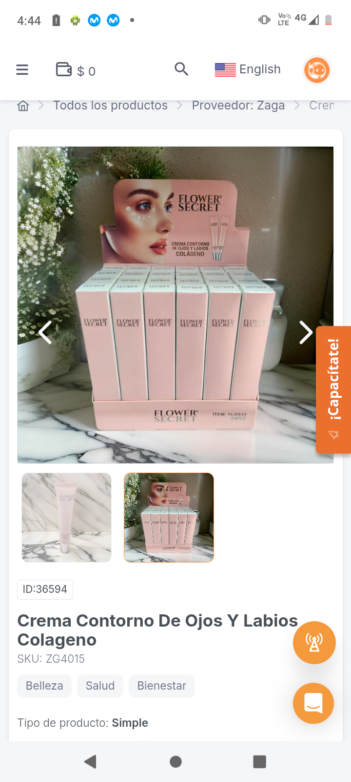 Crema Contorno De Ojos Y Labios Colageno