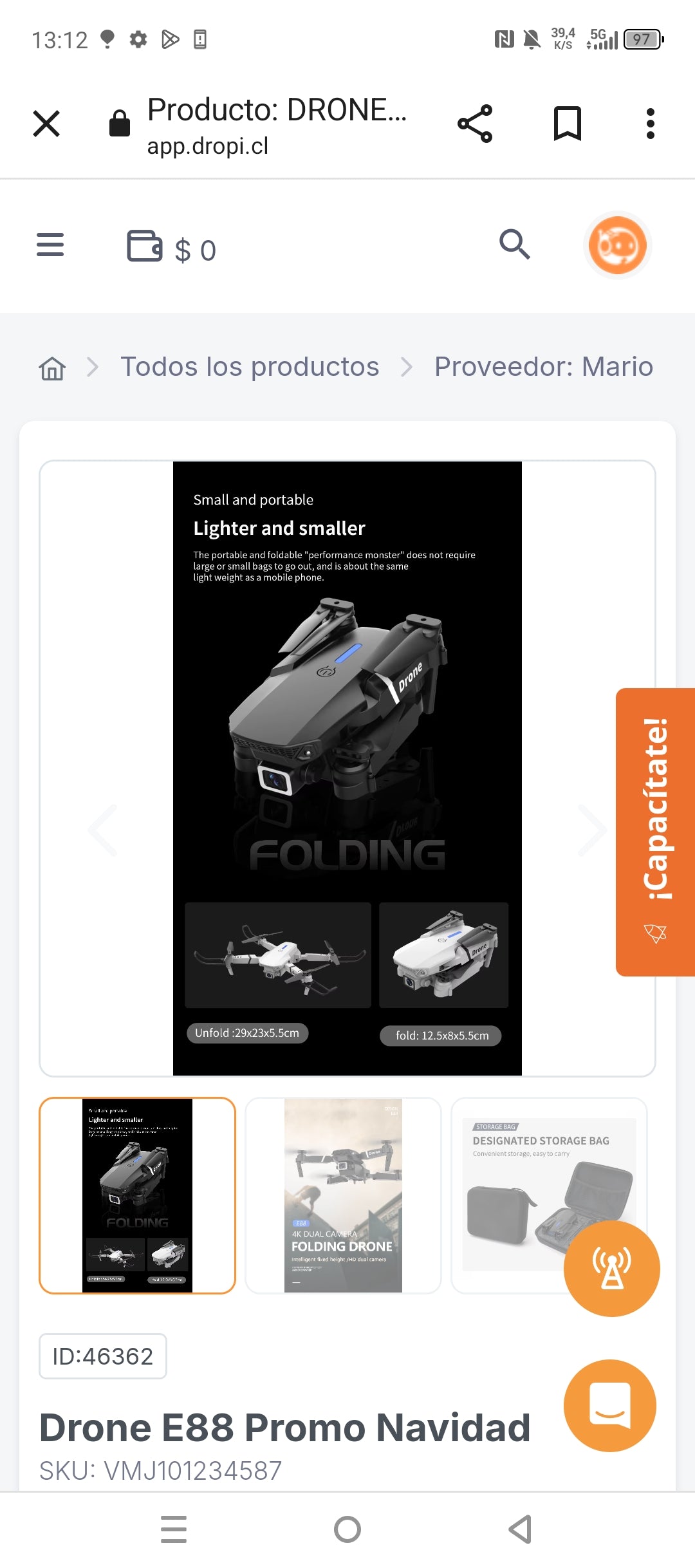 Drone E88 Promo Navidad