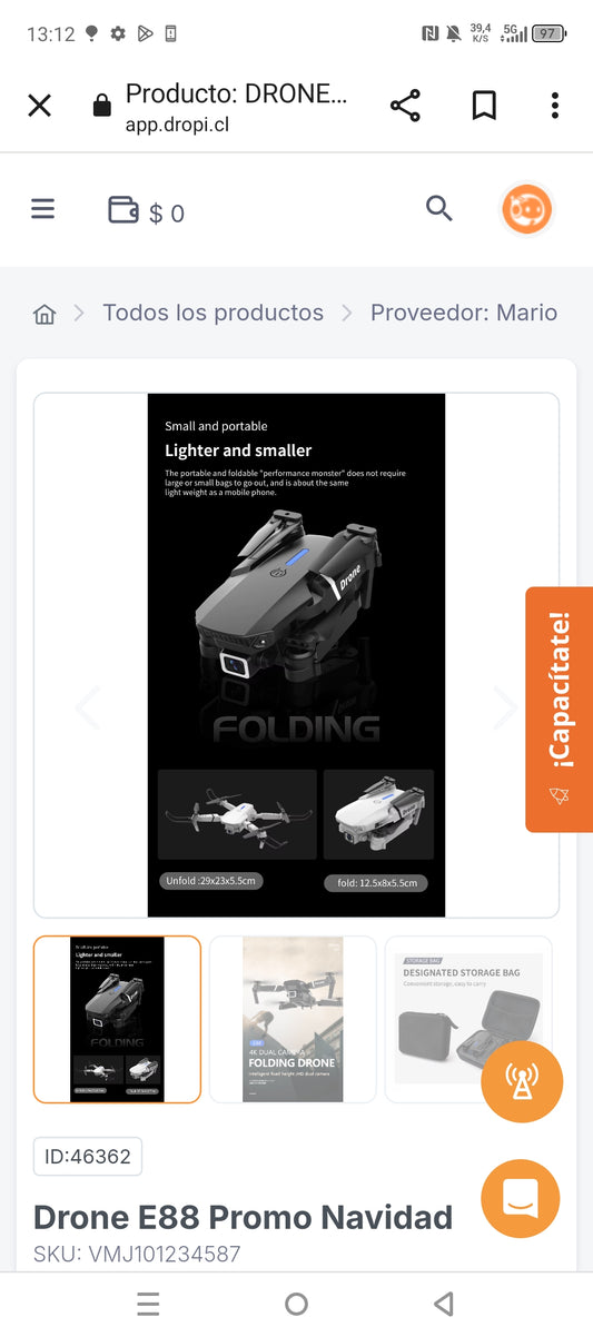 Drone E88 Promo Navidad