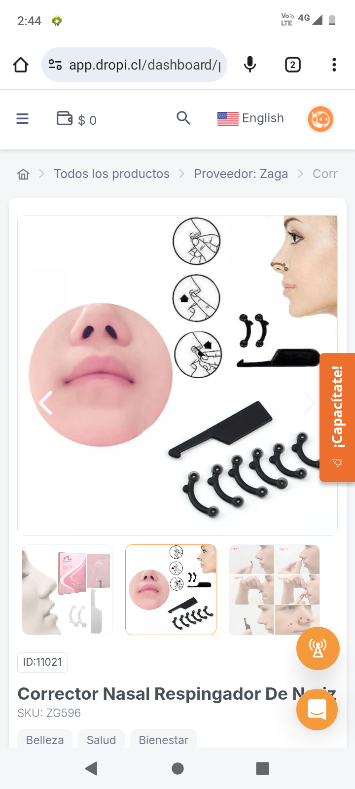 Corrector Nasal Respingador De Nariz