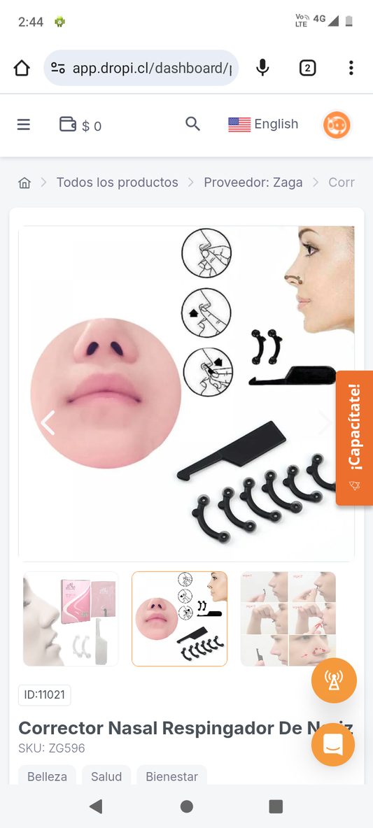 Corrector Nasal Respingador De Nariz