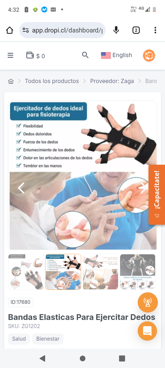 Bandas Elasticas Para Ejercitar Dedos