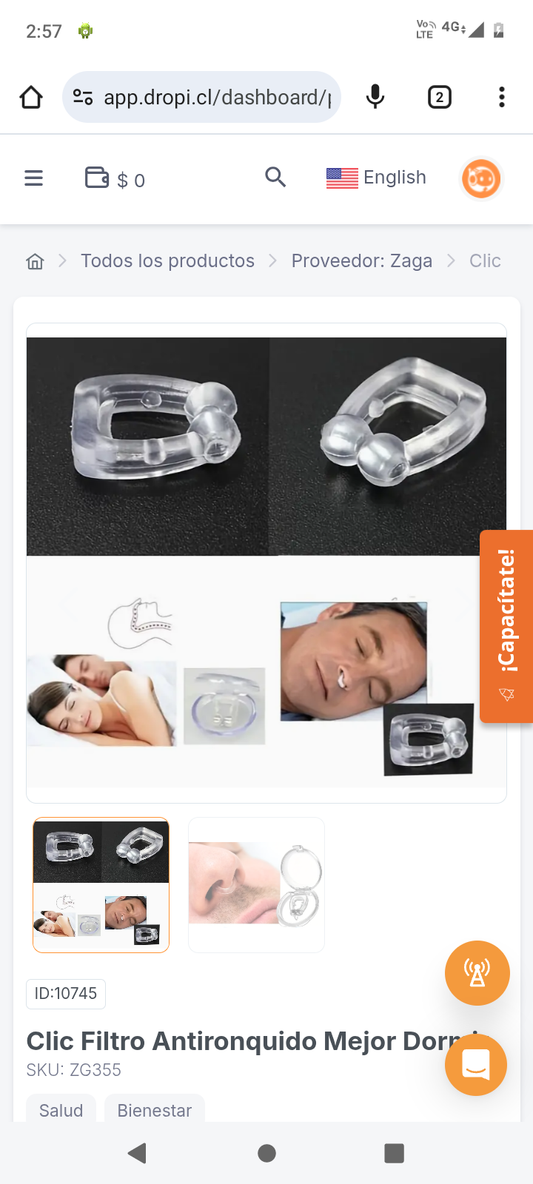 Clic Filtro Antironquido Mejor Dormir