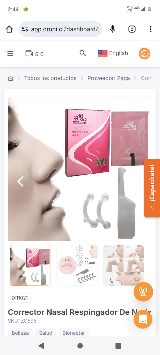 Corrector Nasal Respingador De Nariz